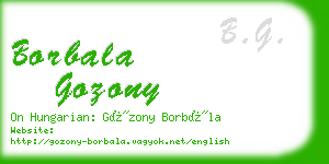 borbala gozony business card
