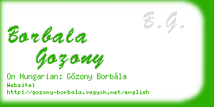 borbala gozony business card